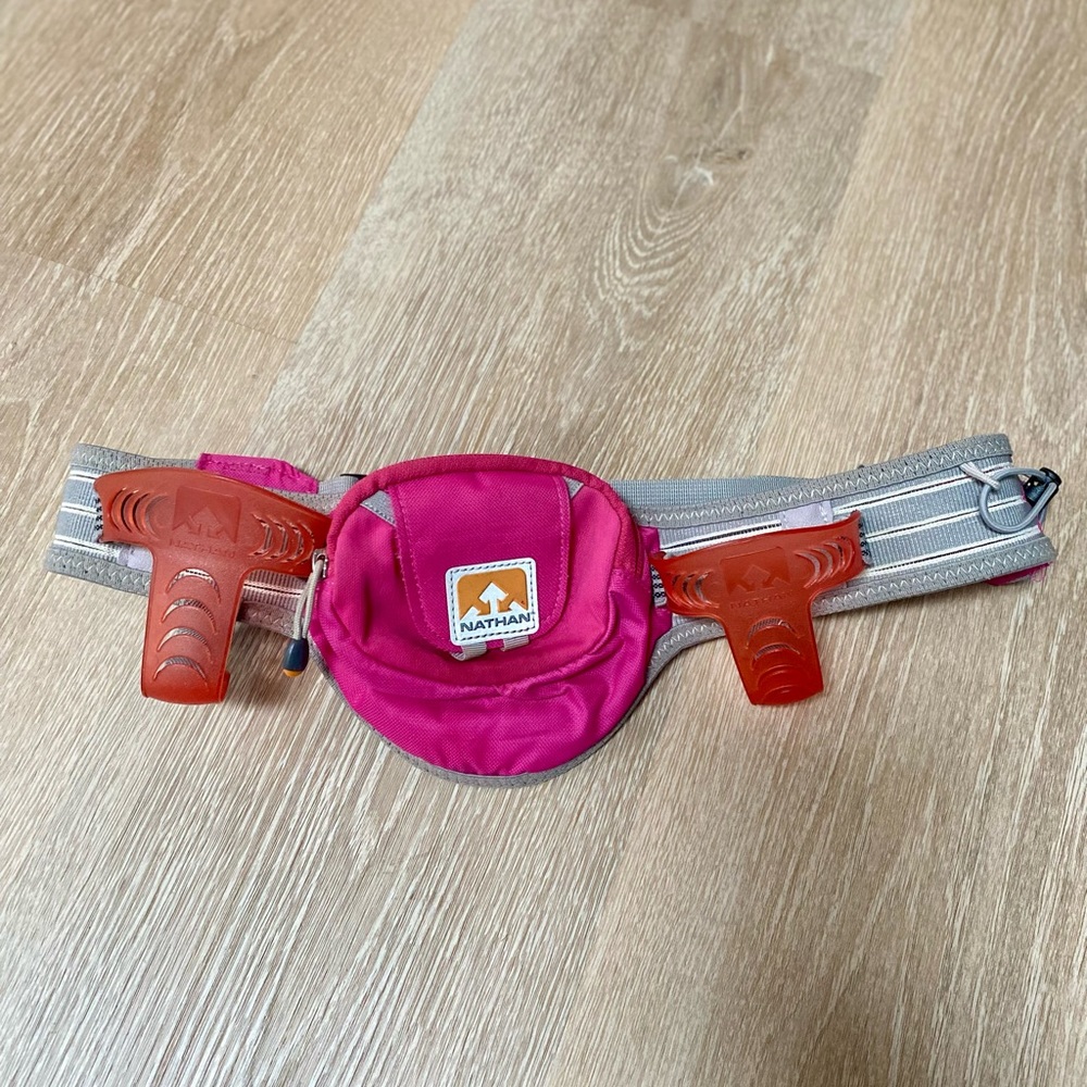Nathan running/fuel hydration adjustable belt pink